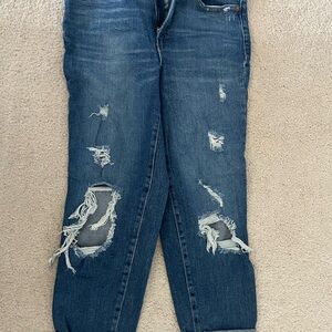Old Navy Dark Blue High-Rise Straight Jeans